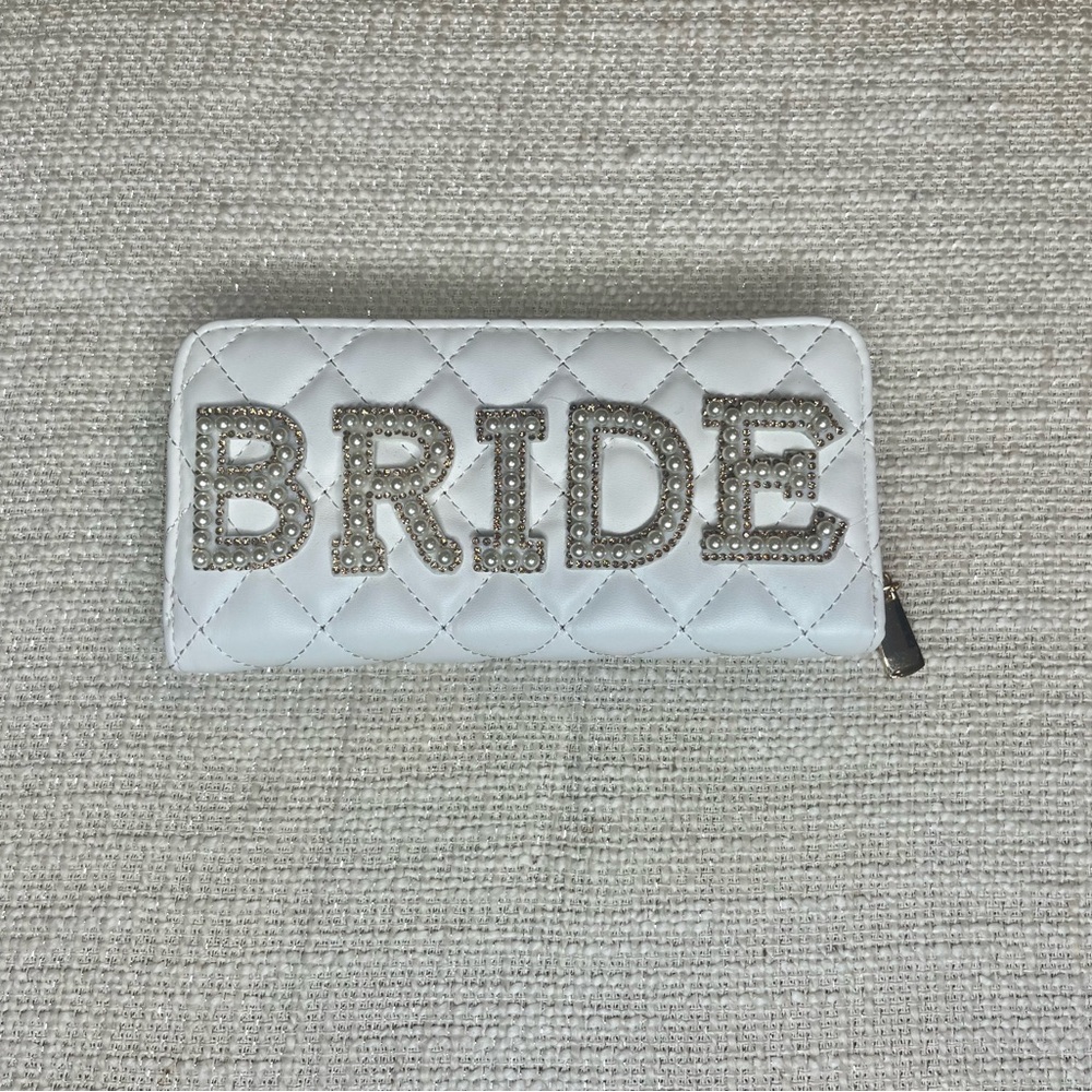 White Quilted Bride Wallet